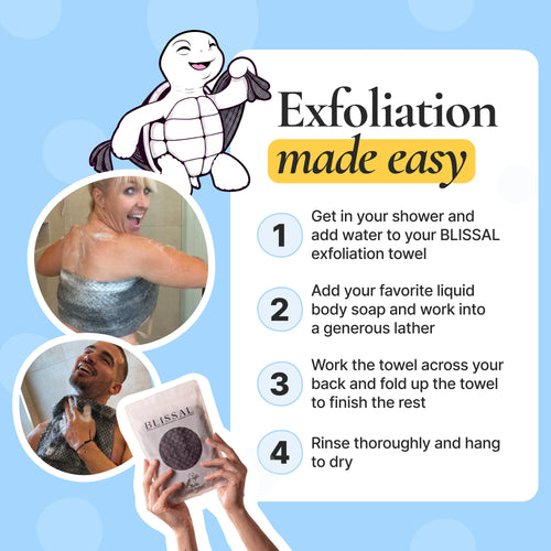 Blissal Exfoliating Antibacterial Shower Towel