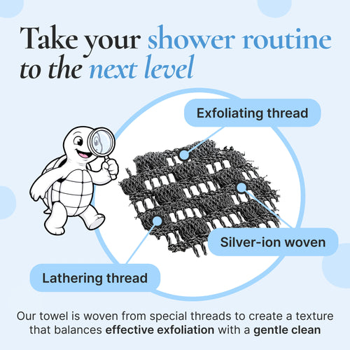 Blissal Exfoliating Antibacterial Shower Towel