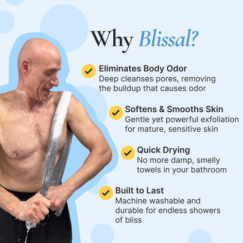 Blissal Exfoliating Antibacterial Shower Towel